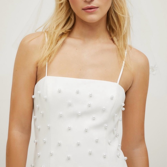 Premium Pearl Embellished Mini Dress - Picture 3 of 4